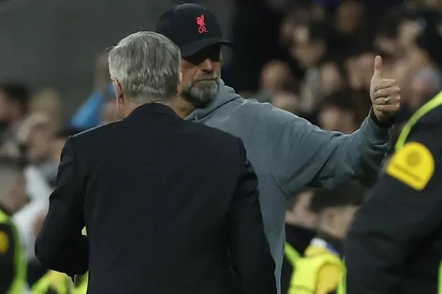 Ancelotti tiết lộ cuộc nói chuyện với Klopp về tình huống penalty ‘điên rồ’