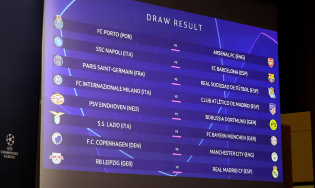 Bốc thăm vòng 16 đội Champions League: Nước Anh dễ thở, Inter gặp đối cứng