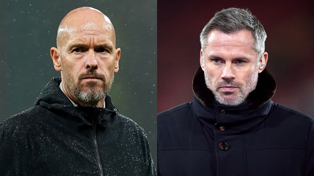 Carragher chỉ trích Ten Hag: “Thua có 1-0 thì vui vẻ là đúng rồi”