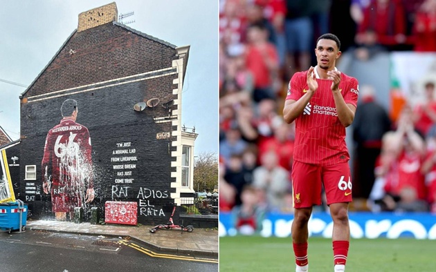 CĐV Liverpool phá hoại tranh tường của Alexander-Arnold trước trận Real