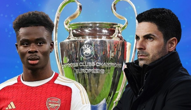 Đối thủ của Arsenal nếu vào tới chung kết Champions League 2024/25