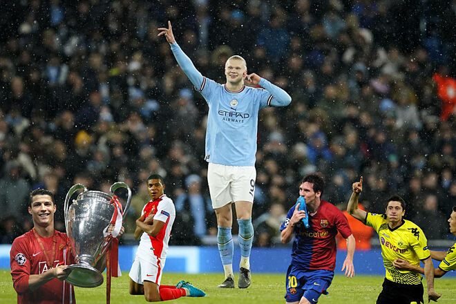 Haaland ở đâu so với Ronaldo, Messi