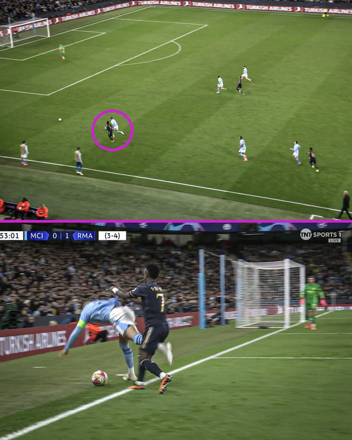 Kyle Walker gây sốt khi cho Vinicius ‘hít khói’