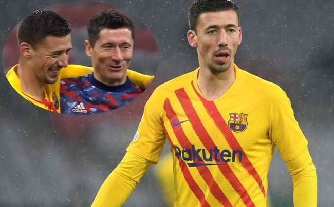 Lenglet giải thích về động thái cười đùa với Lewandowski