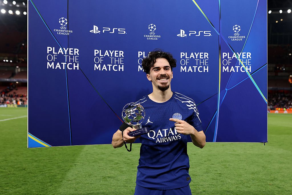 Lộ diện cầu thủ xuất sắc nhất trận Arsenal vs PSG, không phải Dembele