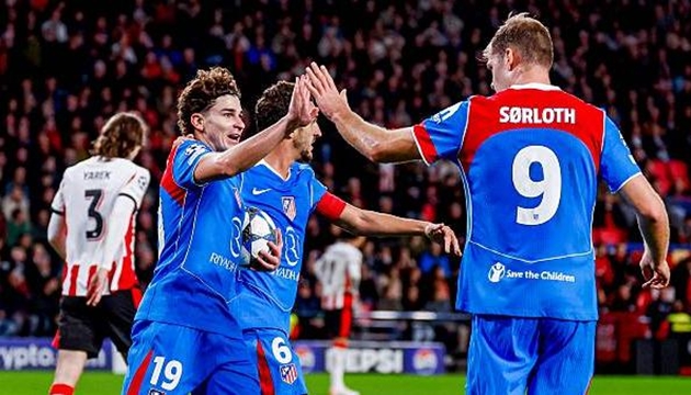 PSV 2-3 Atletico: Thắng lợi sát nút sau màn rượt đuổi tỷ số kịch tính