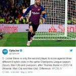 Sau 5 năm, Messi tái hiện lại một kỷ lục khi đối đầu các đội bóng Anh