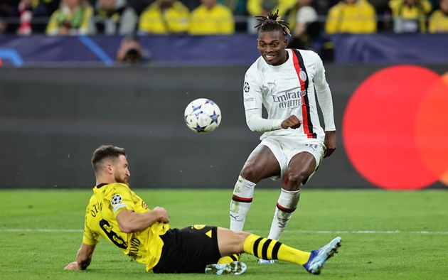 Phản ứng của Rafael Leao sau trận hòa trước Dortmund